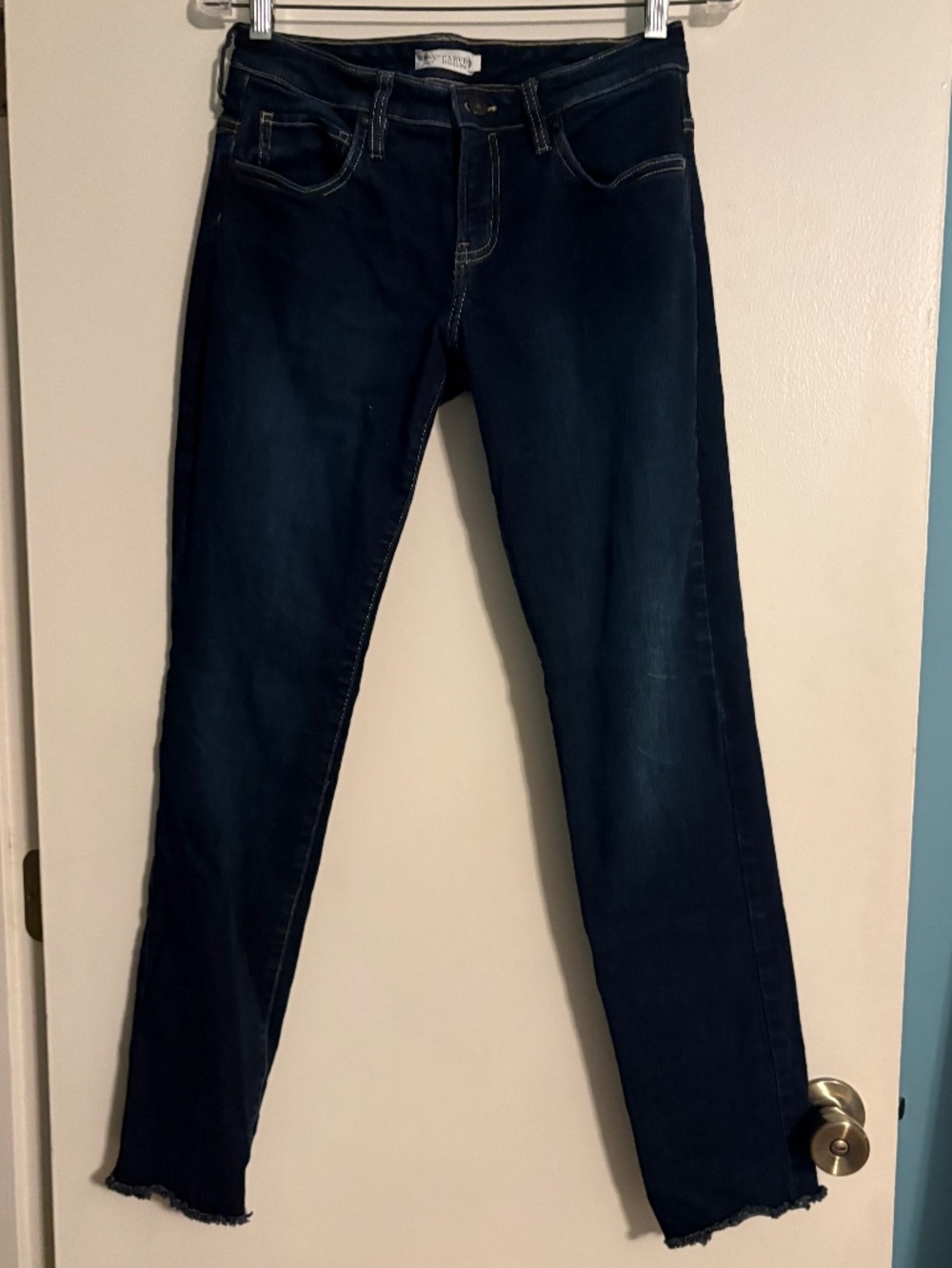 Straight Leg Women's Jeans in Deep Indigo by Unknown Brand